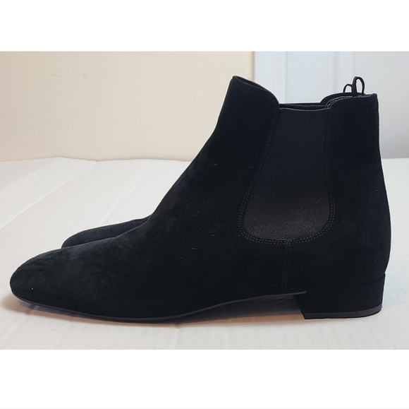 PRADA Black Suede Ankle Chelsea Booties - Picture 11 of 13